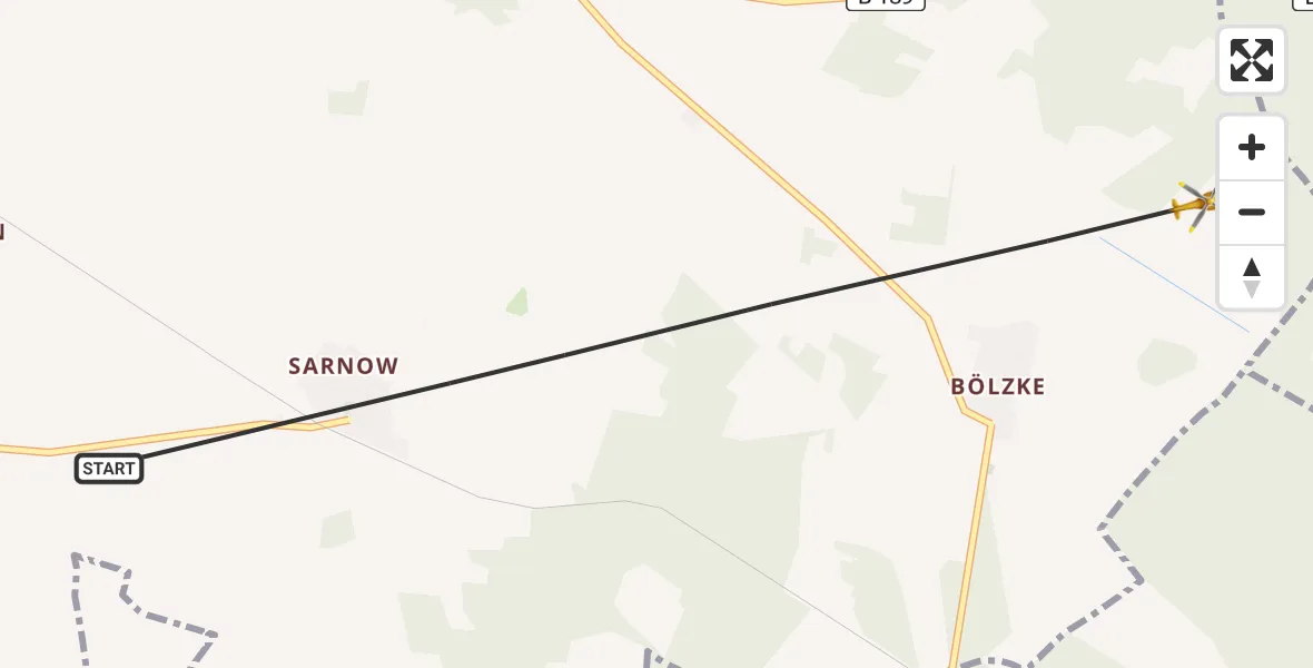 Flugroute Rettungshubschrauber Pritzwalk - Pritzwalk, 19 Juli 2026, 07:14
