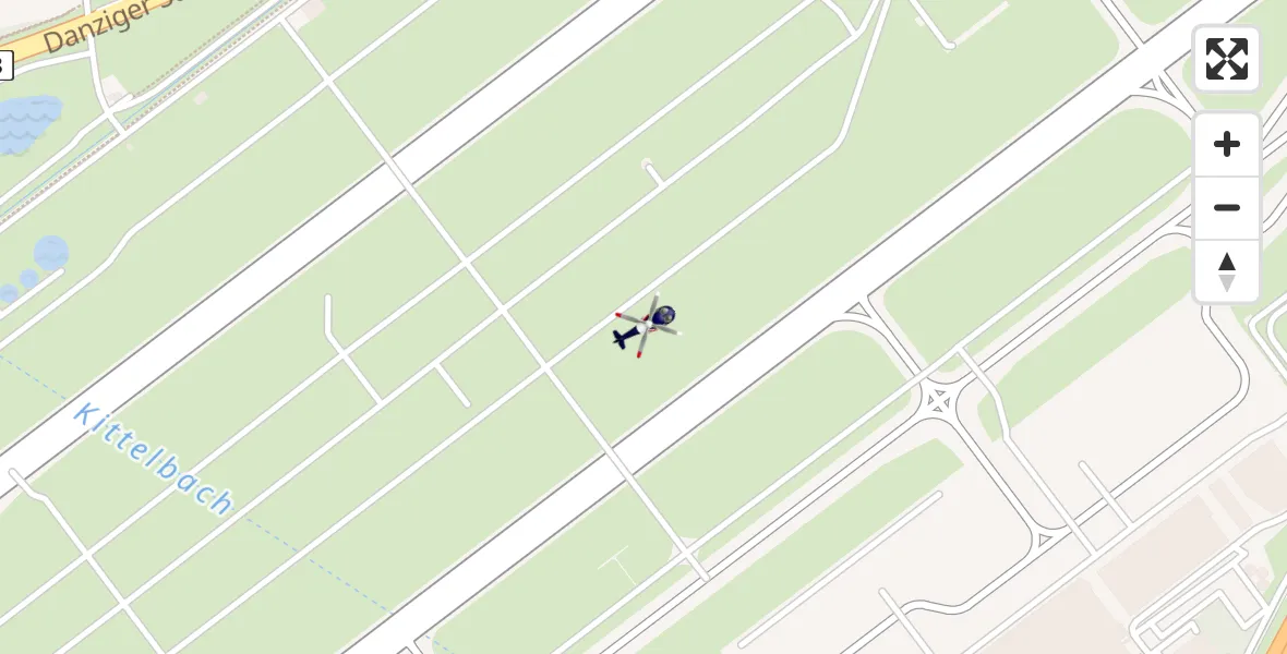Flugroute Polizeihubschrauber Düsseldorf Flughafen - Düsseldorf Flughafen, 19 Juli 2026, 10:12