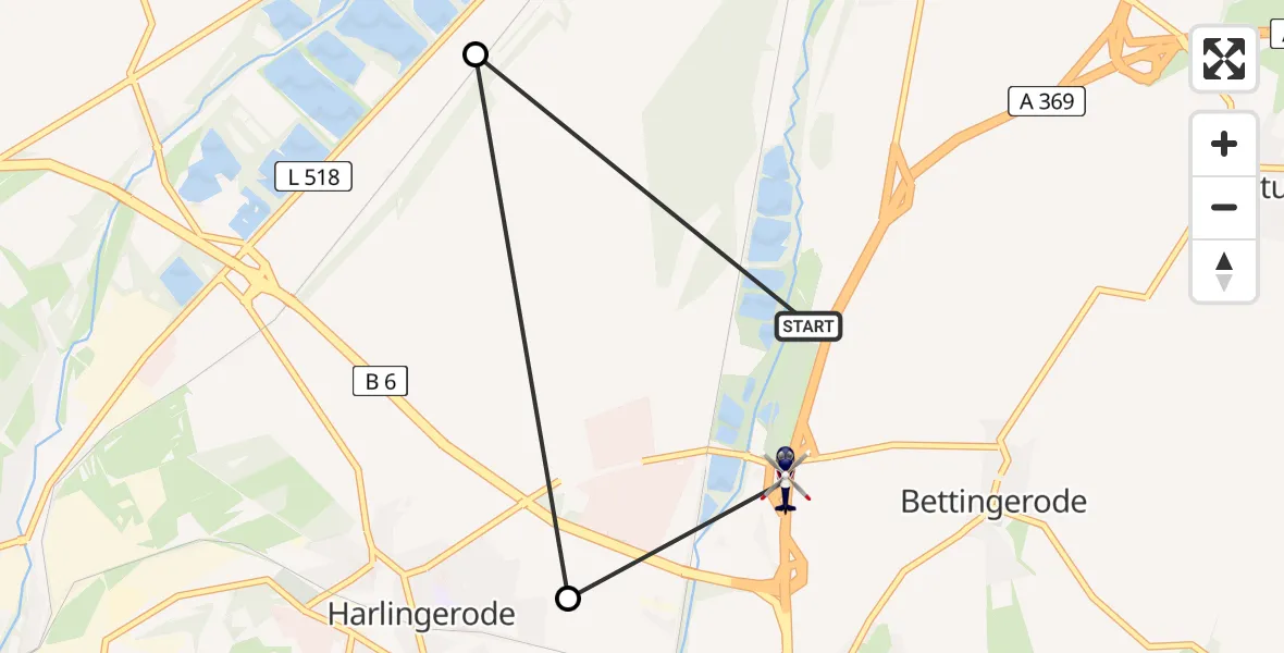 Flugroute Polizeihubschrauber Bad Harzburg - Bad Harzburg, 20 Juli 2026, 05:24