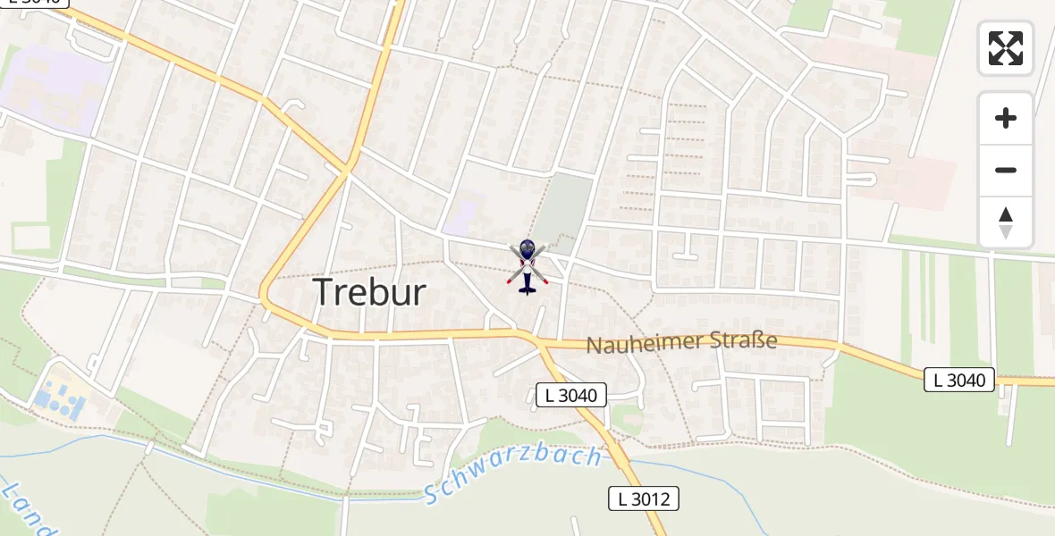 Flugroute Polizeihubschrauber Trebur - Trebur, 20 Juli 2026, 07:41