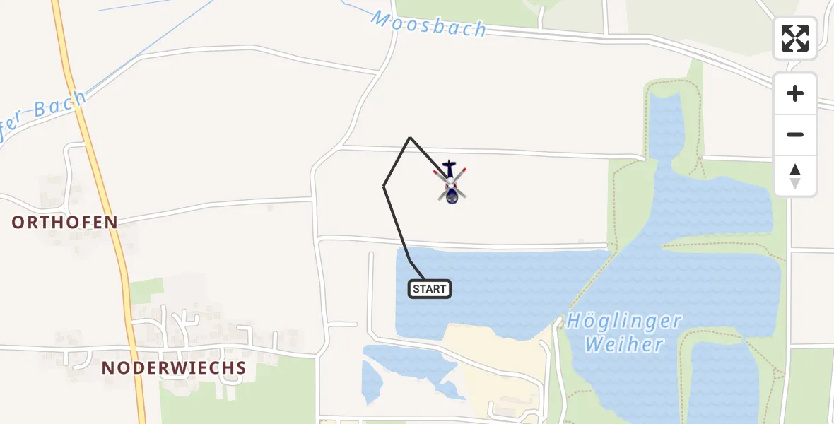Flugroute Polizeihubschrauber Bruckmühl - Bruckmühl, 20 Juli 2026, 09:14