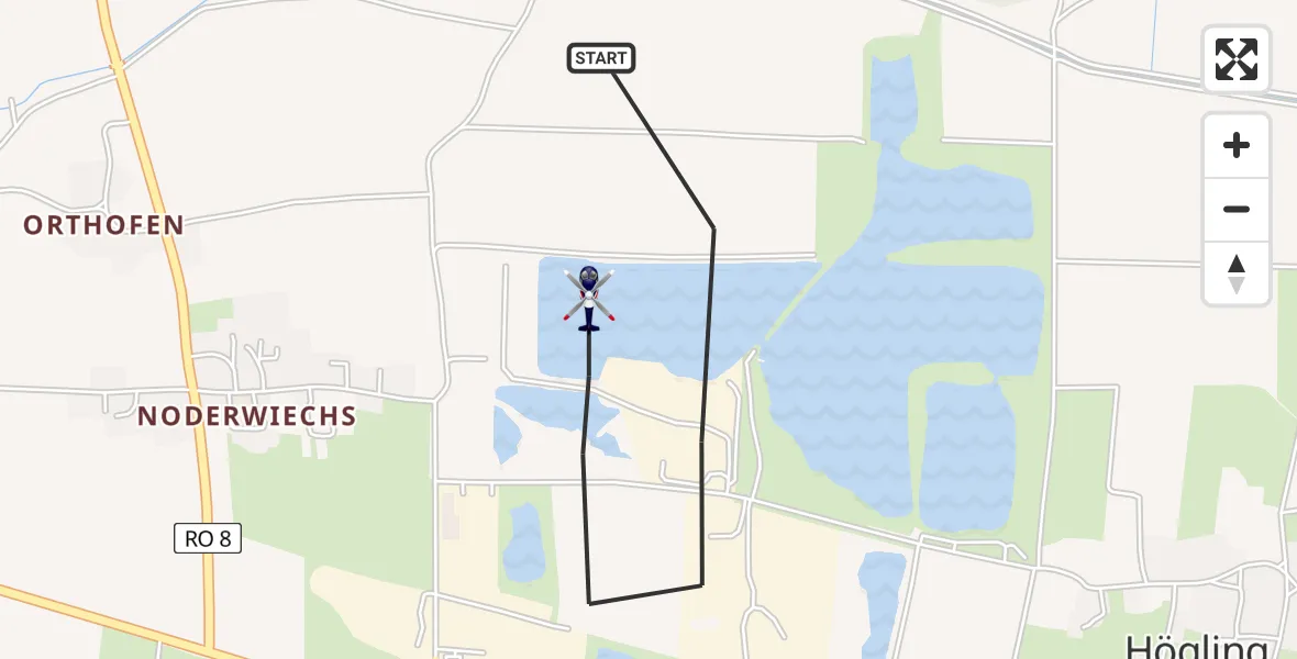Flugroute Polizeihubschrauber Bruckmühl - Bruckmühl, 20 Juli 2026, 09:18