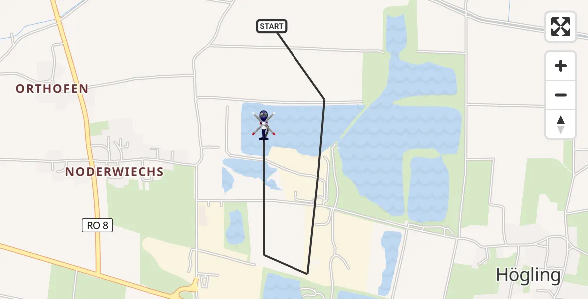 Flugroute Polizeihubschrauber Bruckmühl - Bruckmühl, 20 Juli 2026, 09:27