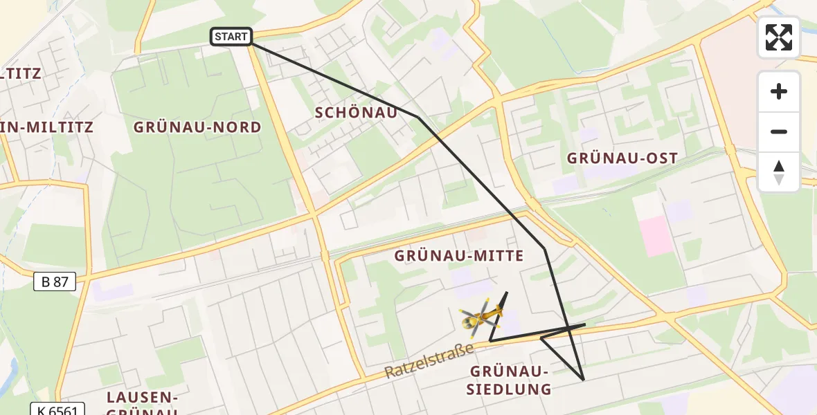 Flugroute Rettungshubschrauber Leipzig - Leipzig, 20 Juli 2026, 09:32
