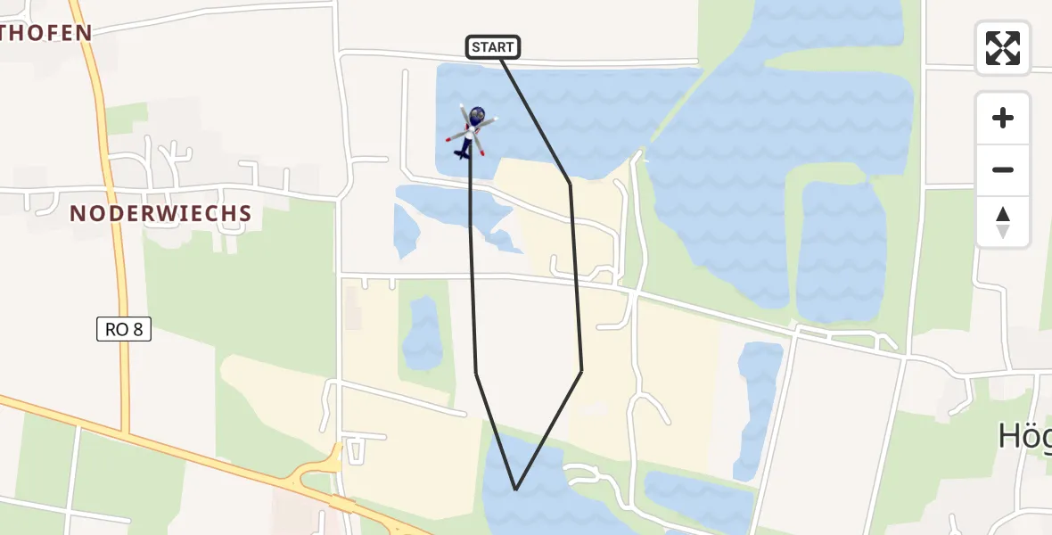 Flugroute Polizeihubschrauber Bruckmühl - Bruckmühl, 20 Juli 2026, 09:40