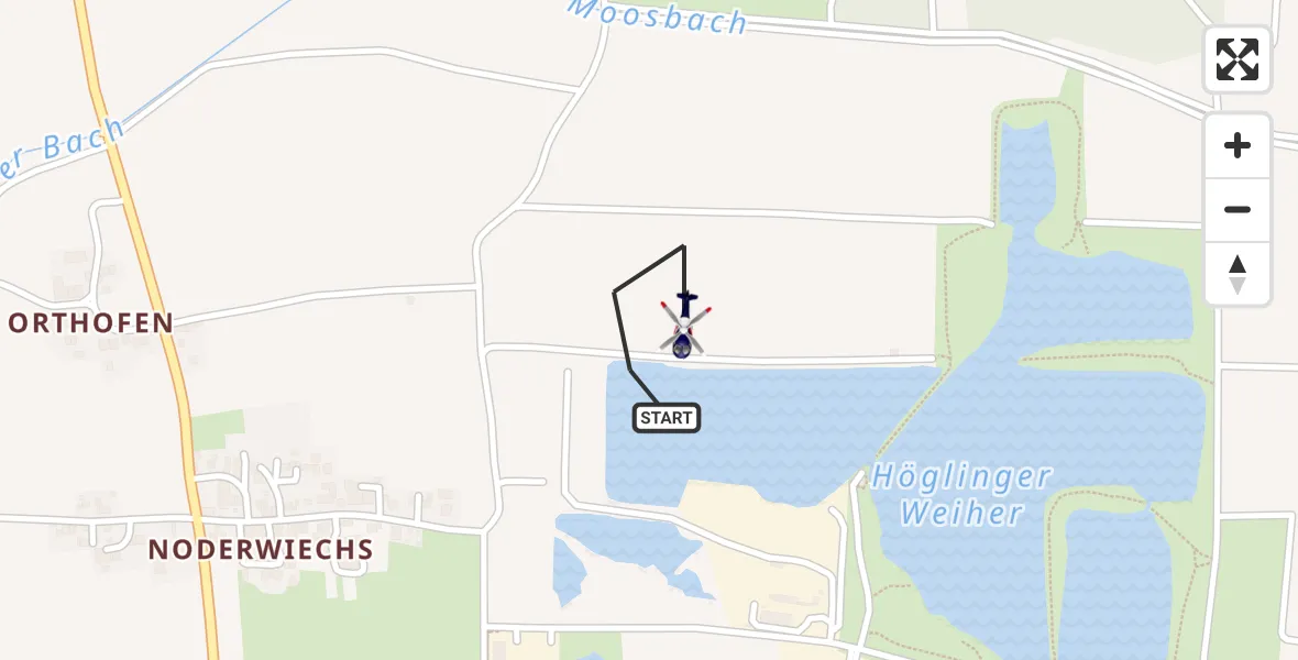 Flugroute Polizeihubschrauber Bruckmühl - Bruckmühl, 20 Juli 2026, 10:00