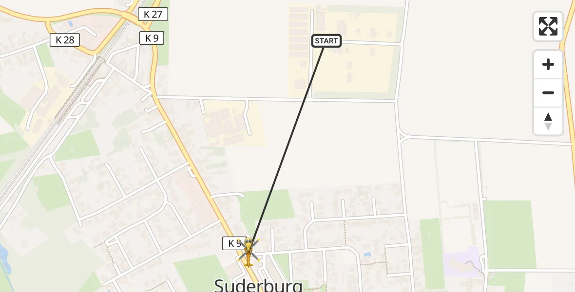 Flugroute Rettungshubschrauber Suderburg - Suderburg, 20 Juli 2026, 10:02