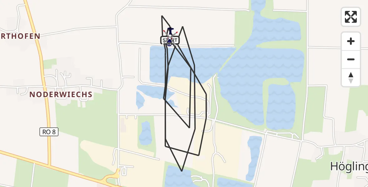 Flugroute Polizeihubschrauber Bruckmühl - Bruckmühl, 20 Juli 2026, 10:29