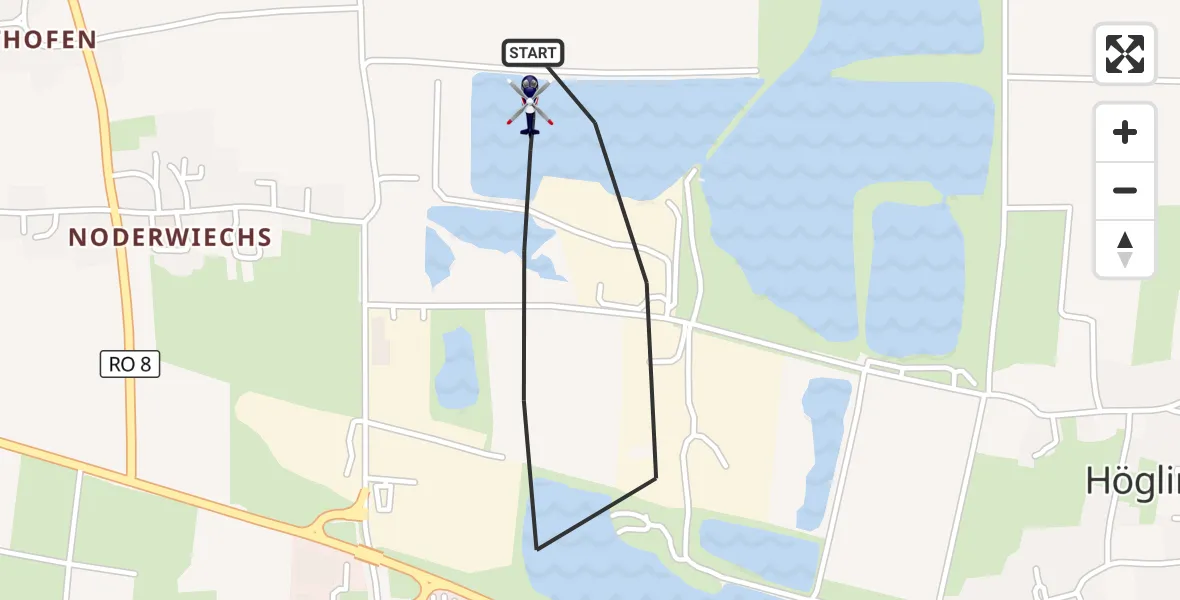 Flugroute Polizeihubschrauber Bruckmühl - Bruckmühl, 20 Juli 2026, 10:43