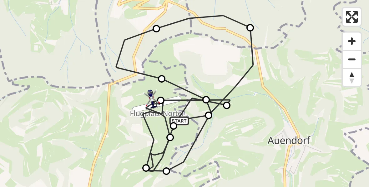 Flugroute Polizeihubschrauber Gruibingen-Nortel Flugplatz - Gruibingen-Nortel Flugplatz, 20 Juli 2026, 11:46