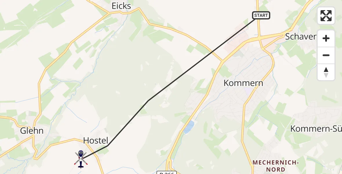 Flugroute Polizeihubschrauber Mechernich - Mechernich, 20 Juli 2026, 12:41