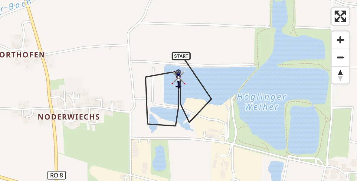 Flugroute Polizeihubschrauber Bruckmühl - Bruckmühl, 20 Juli 2026, 13:30