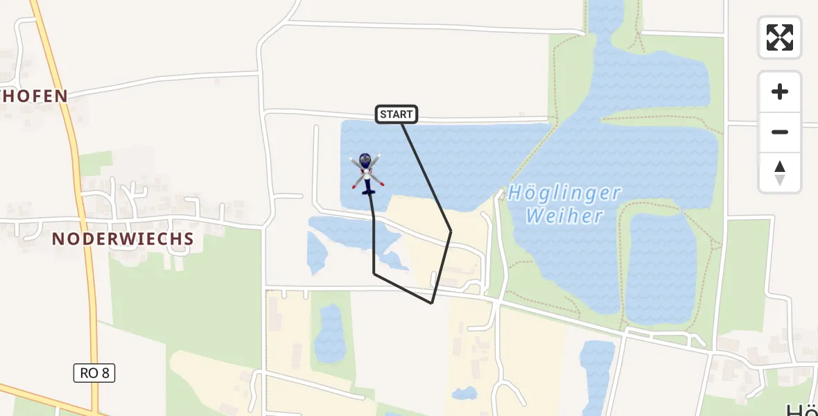 Flugroute Polizeihubschrauber Bruckmühl - Bruckmühl, 20 Juli 2026, 13:51