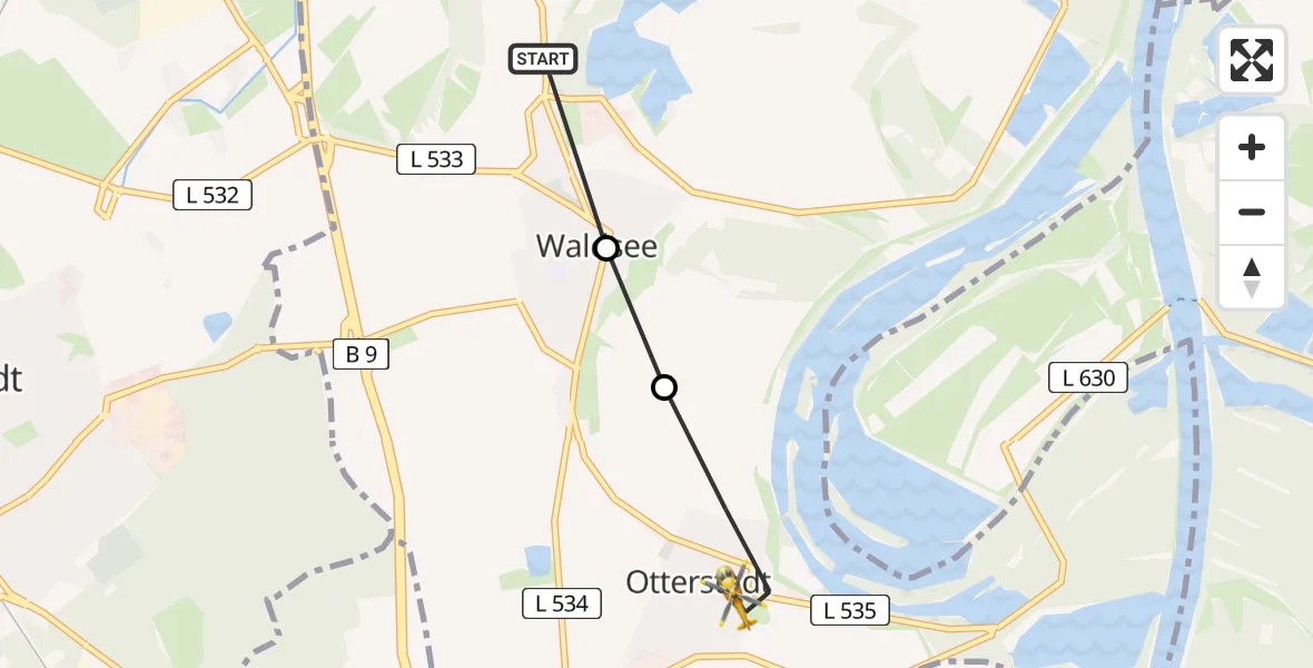 Flugroute Rettungshubschrauber Neuhofen - Otterstadt, 20 Juli 2026, 15:52