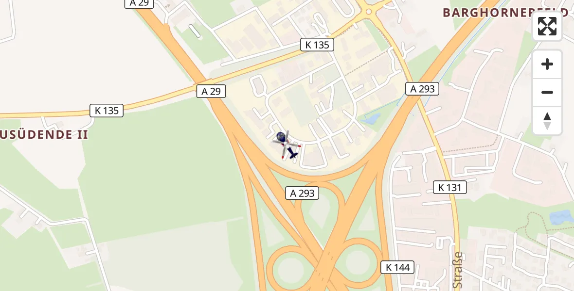 Flugroute Polizeihubschrauber Oldenburg Police Hubschrauberlandeplatz - Oldenburg Police Hubschrauberlandeplatz, 20 Juli 2026, 16:36