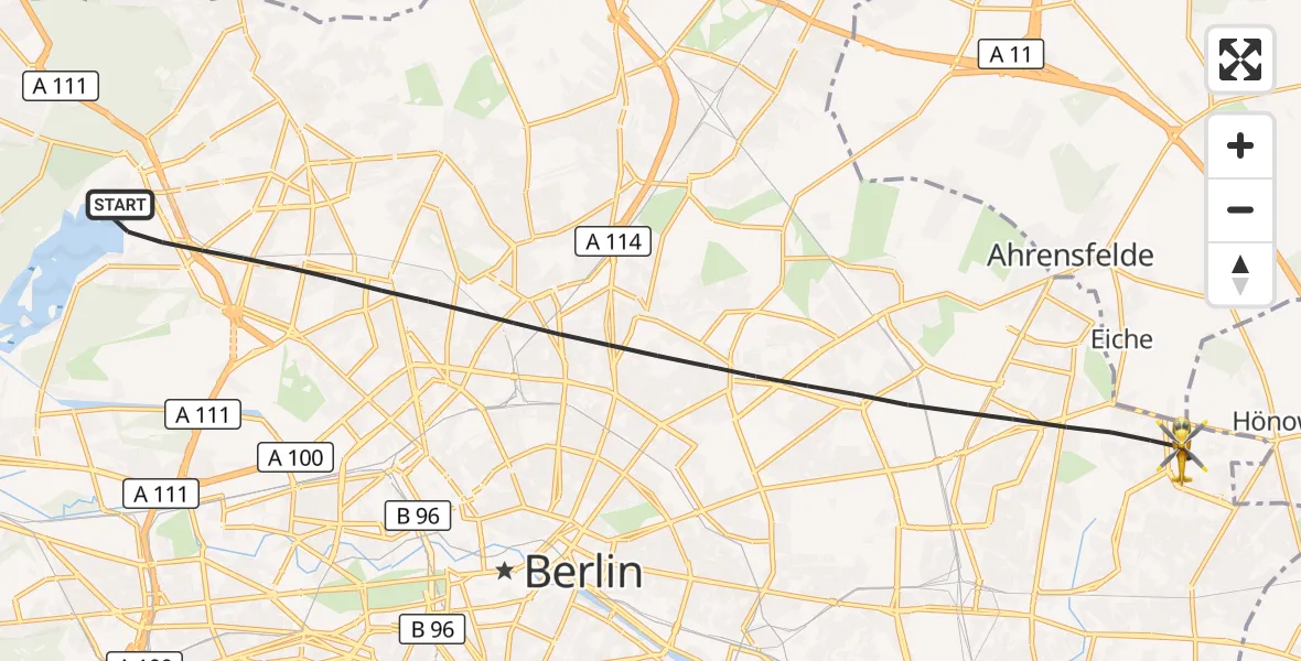 Flugroute Rettungshubschrauber Berlin - Berlin, 20 Juli 2026, 16:42
