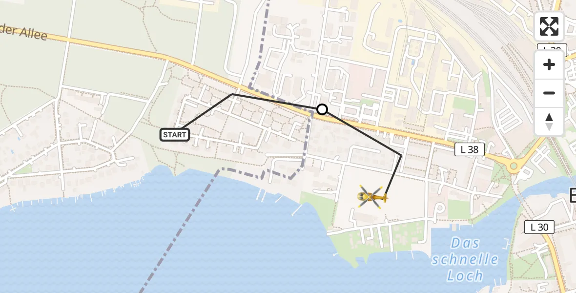 Flugroute Rettungshubschrauber Berlin - Erkner, 20 Juli 2026, 18:00