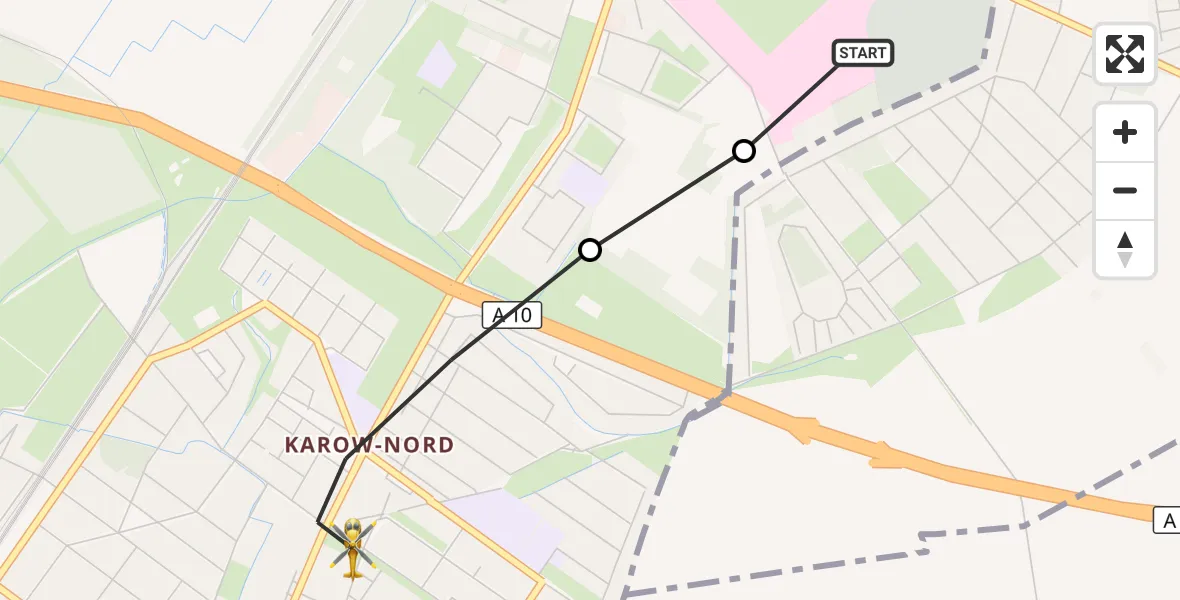 Flugroute Rettungshubschrauber Helios Clinic Berlin-Buch - Berlin, 21 Juli 2026, 05:42