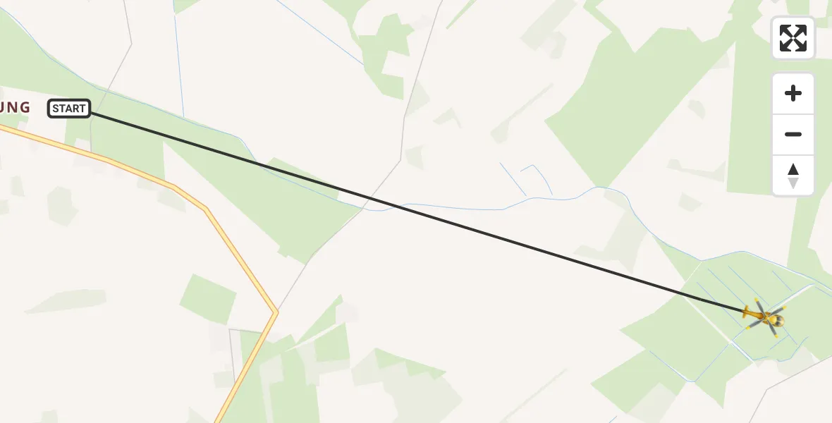 Flugroute Rettungshubschrauber Gumtow - Gumtow, 21 Juli 2026, 07:04