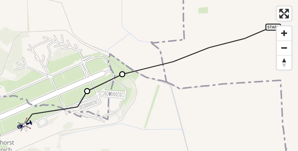 Flugroute Polizeihubschrauber Erftstadt - Militärflugplatz Nörvenich, 21 Juli 2026, 08:26
