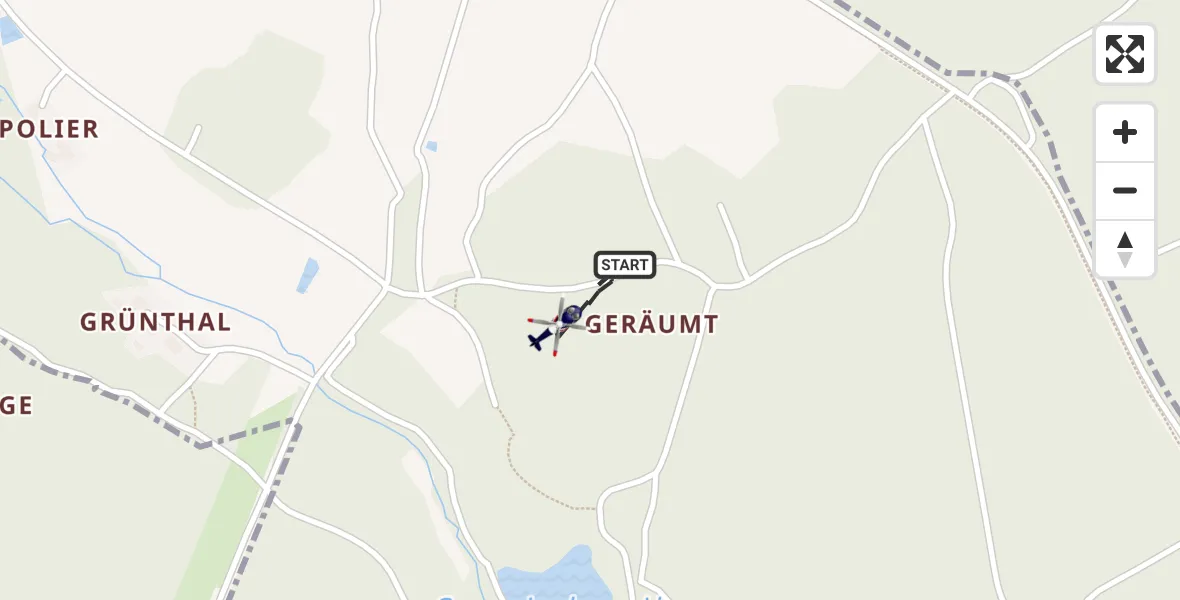 Flugroute Polizeihubschrauber Parkstein - Parkstein, 21 Juli 2026, 09:06