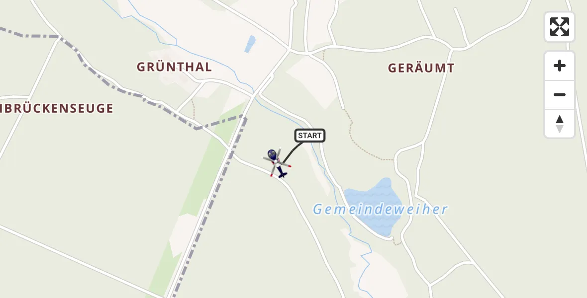 Flugroute Polizeihubschrauber Parkstein - Parkstein, 21 Juli 2026, 09:21