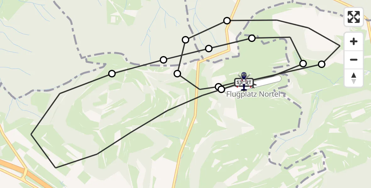 Flugroute Polizeihubschrauber Gruibingen-Nortel Flugplatz - Gruibingen-Nortel Flugplatz, 21 Juli 2026, 12:53