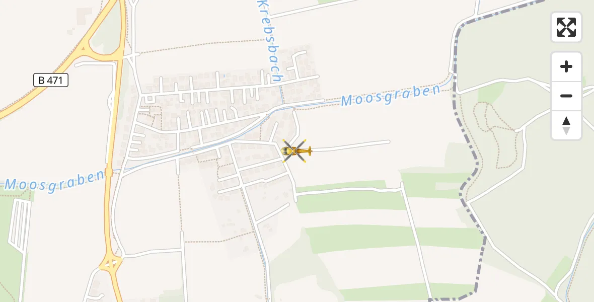 Flugroute Rettungshubschrauber Karlsfeld - Karlsfeld, 21 Juli 2026, 14:38