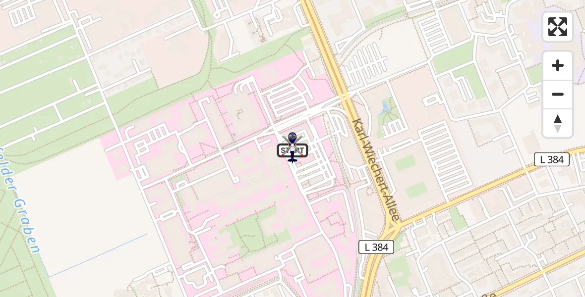 Flugroute Polizeihubschrauber Hannover Luftrettung Hubschrauberlandeplatz (Christoph 4) - Hannover Luftrettung Hubschrauberlandeplatz (Christoph 4), 22 Juli 2026, 04:30