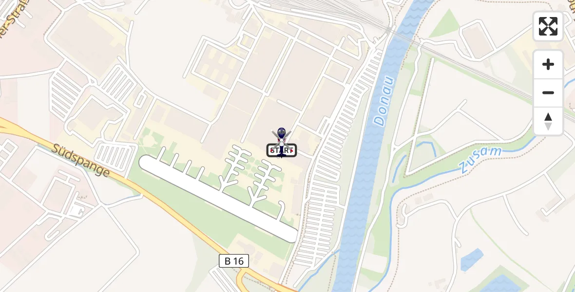 Flugroute Polizeihubschrauber Donauwörth Hubschrauberlandeplatz - Donauwörth Hubschrauberlandeplatz, 22 Juli 2026, 05:28