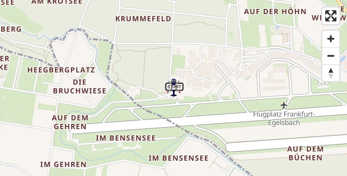 Flugroute Polizeihubschrauber Flughafen Frankfurt-Egelsbach - Flughafen Frankfurt-Egelsbach, 22 Juli 2026, 07:19