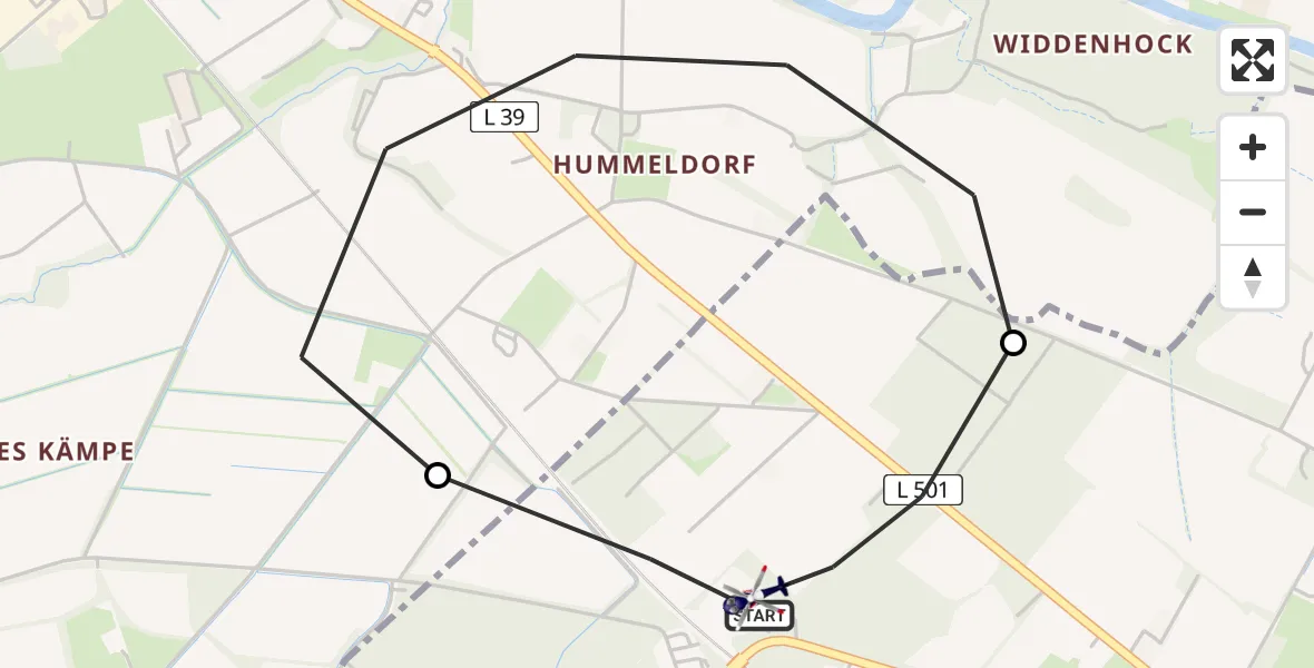 Flugroute Polizeihubschrauber Rheine - Rheine, 22 Juli 2026, 08:11