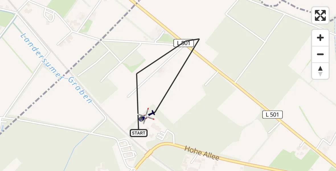 Flugroute Polizeihubschrauber Rheine - Rheine, 22 Juli 2026, 08:38