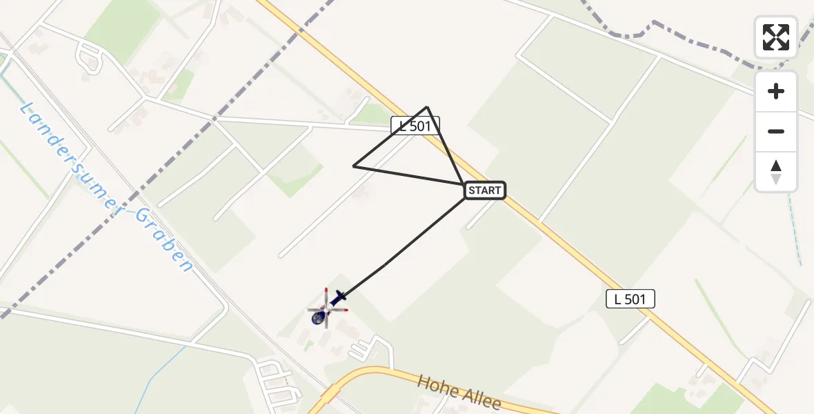 Flugroute Polizeihubschrauber Rheine - Rheine, 22 Juli 2026, 08:55