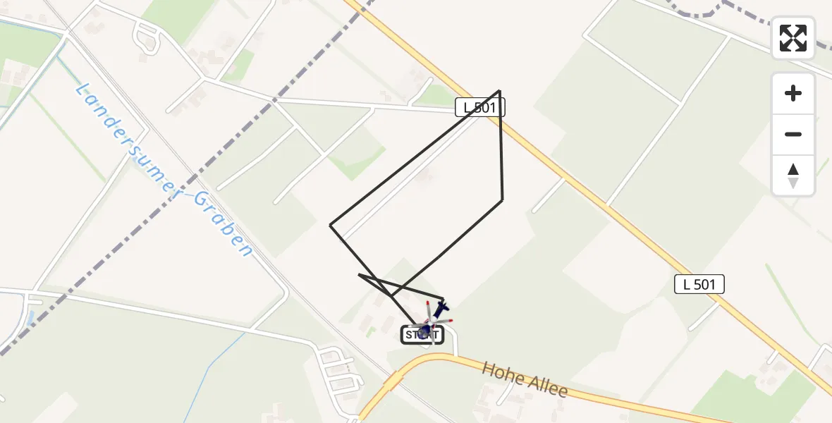 Flugroute Polizeihubschrauber Rheine - Rheine, 22 Juli 2026, 09:10