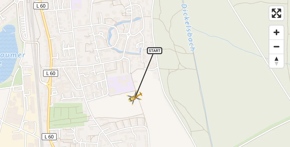 Flugroute Rettungshubschrauber Duisburg - Duisburg, 22 Juli 2026, 09:11