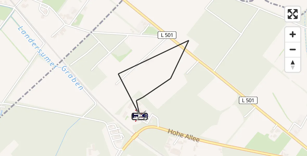 Flugroute Polizeihubschrauber Rheine - Rheine, 22 Juli 2026, 09:21