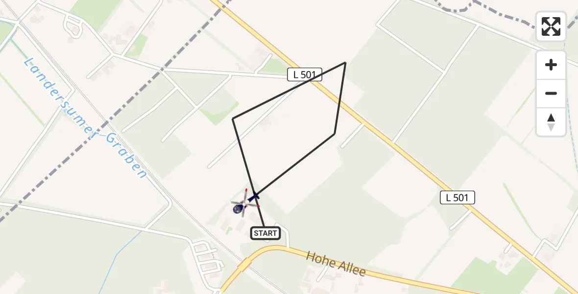 Flugroute Polizeihubschrauber Rheine - Rheine, 22 Juli 2026, 09:34