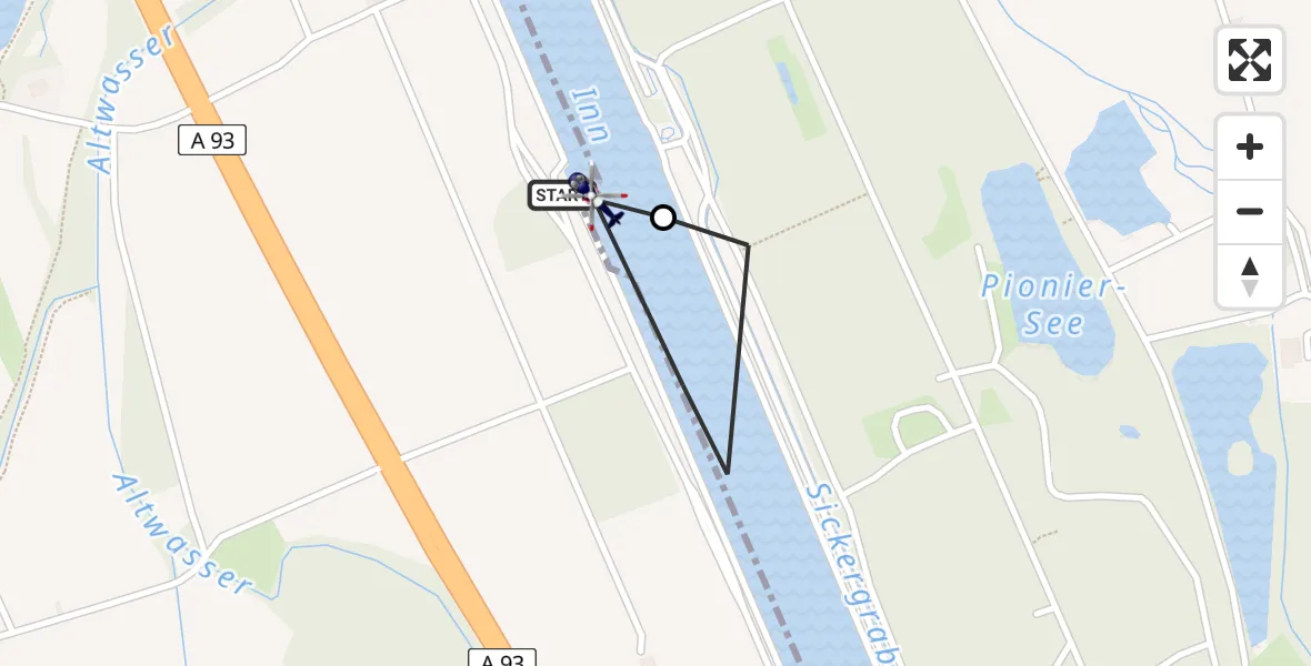 Flugroute Polizeihubschrauber Flintsbach a.Inn - Nußdorf a.Inn, 22 Juli 2026, 09:41
