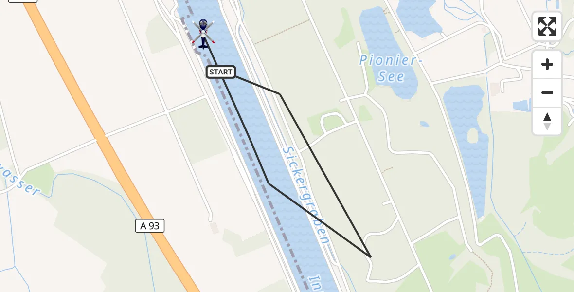 Flugroute Polizeihubschrauber Nußdorf a.Inn - Nußdorf a.Inn, 22 Juli 2026, 10:37