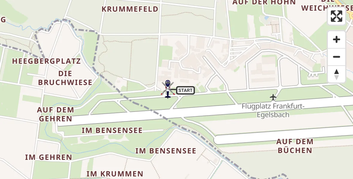 Flugroute Polizeihubschrauber Flughafen Frankfurt-Egelsbach - Flughafen Frankfurt-Egelsbach, 22 Juli 2026, 11:23