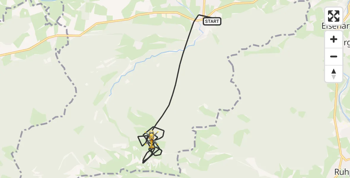 Flugroute Rettungshubschrauber Bergen - Bergen, 22 Juli 2026, 11:58