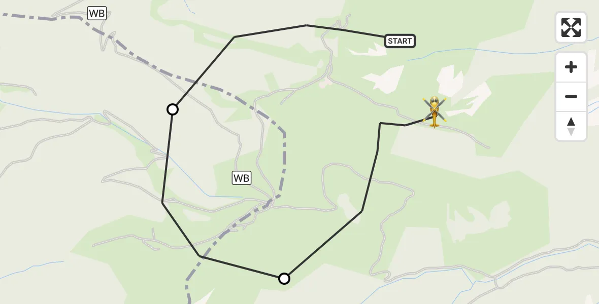 Flugroute Rettungshubschrauber Rottach-Egern - Rottach-Egern, 22 Juli 2026, 12:36