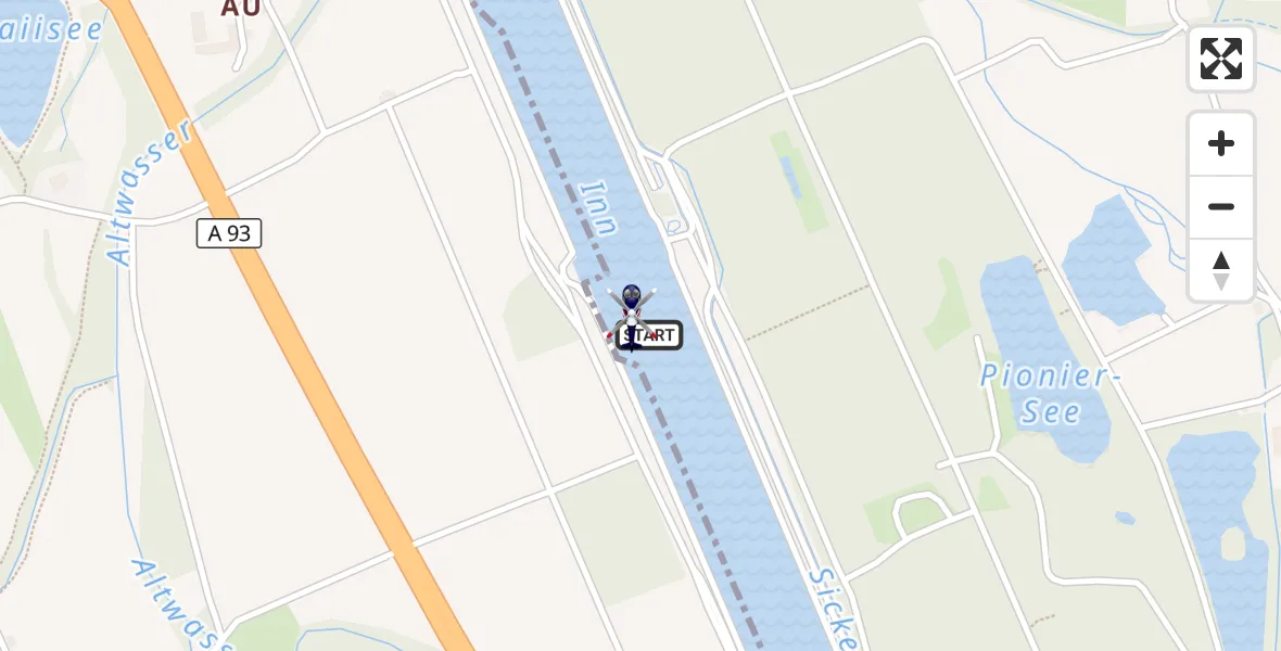 Flugroute Polizeihubschrauber Nußdorf a.Inn - Nußdorf a.Inn, 22 Juli 2026, 12:48