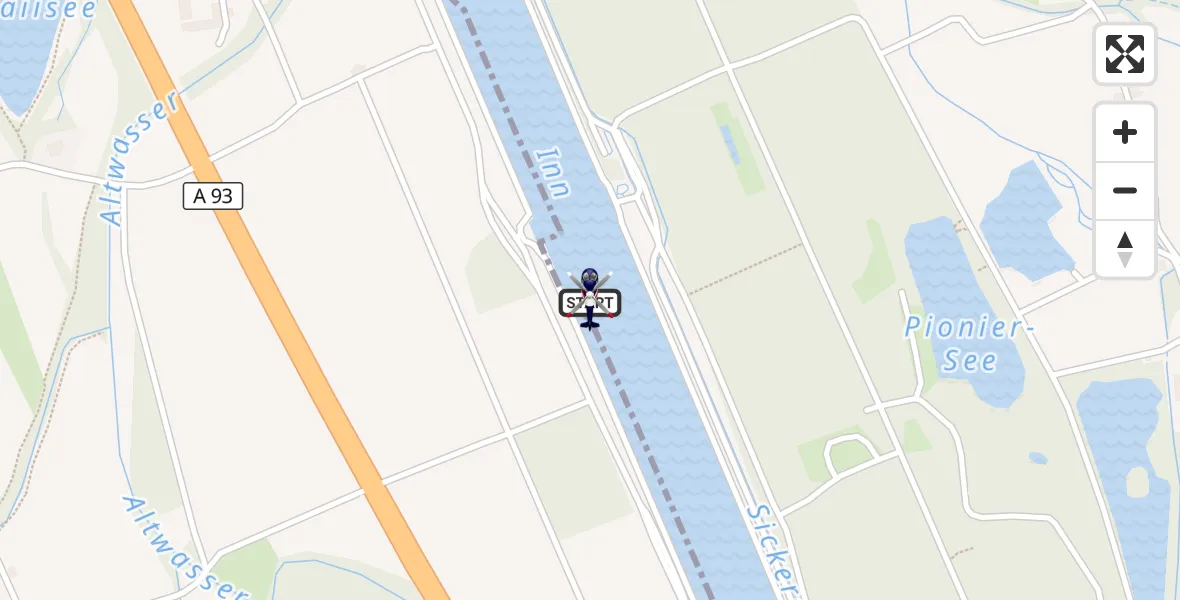 Flugroute Polizeihubschrauber Nußdorf a.Inn - Nußdorf a.Inn, 22 Juli 2026, 13:18