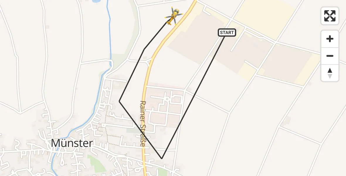 Flugroute Rettungshubschrauber Münster - Münster, 22 Juli 2026, 15:04