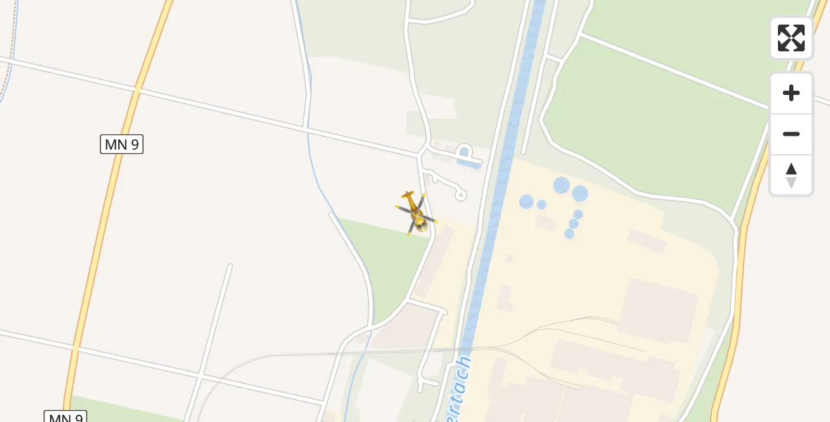 Flugroute Rettungshubschrauber Ettringen - Ettringen, 22 Juli 2026, 16:27