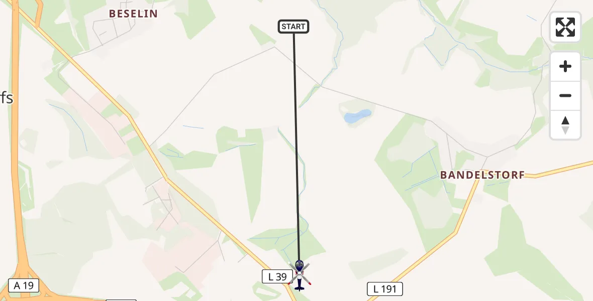 Flugroute Polizeihubschrauber Dummerstorf - Dummerstorf, 22 Juli 2026, 17:38