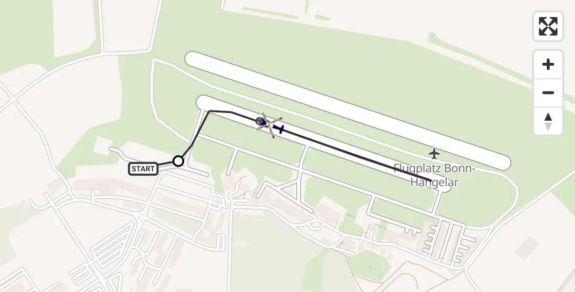 Flugroute Polizeihubschrauber Sankt Augustin - Bonn-Hangelar Flugplatz, 23 Juli 2026, 06:47