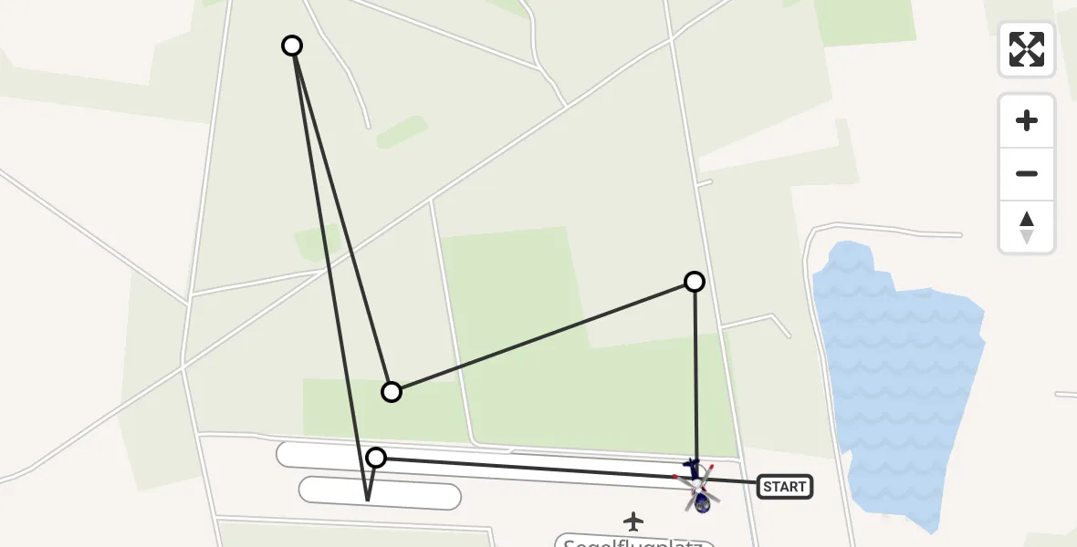 Flugroute Polizeihubschrauber Gifhorn - Wilsche Segelflugfeld, 23 Juli 2026, 09:00